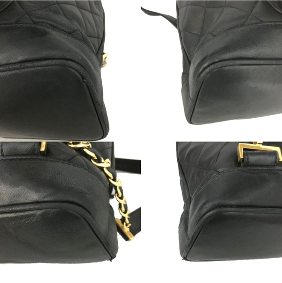 CHANEL Quilted Matelasse CC Logo Lambskin Backpack Black - Picture 6 of 11